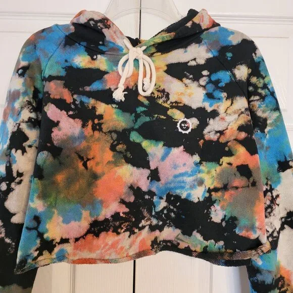 Big Bud Press CROPPED Rainbow Magic Waters Tie Dye Hoodie and Sweat Pants Set - Picture 4 of 11